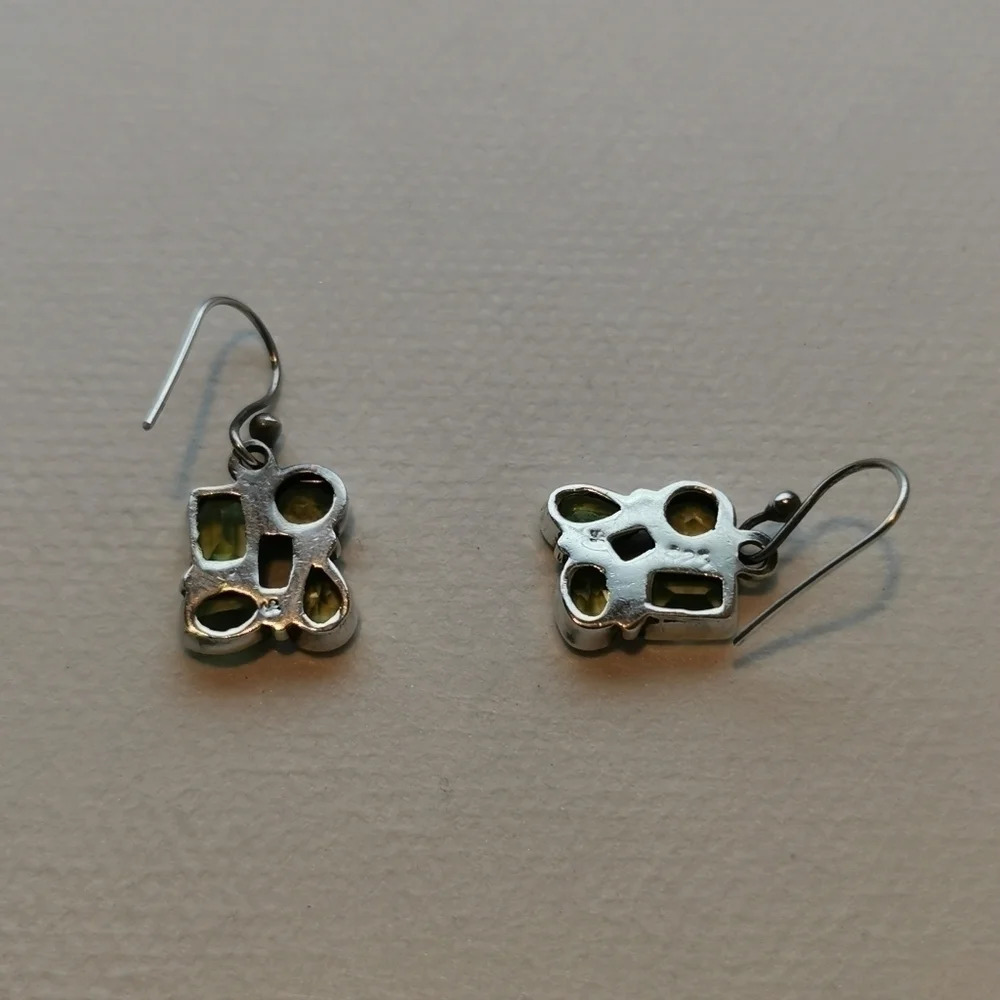🌿 Artisan Sterling Peridot Dangle Earrings ✨ - Picture 5 of 5